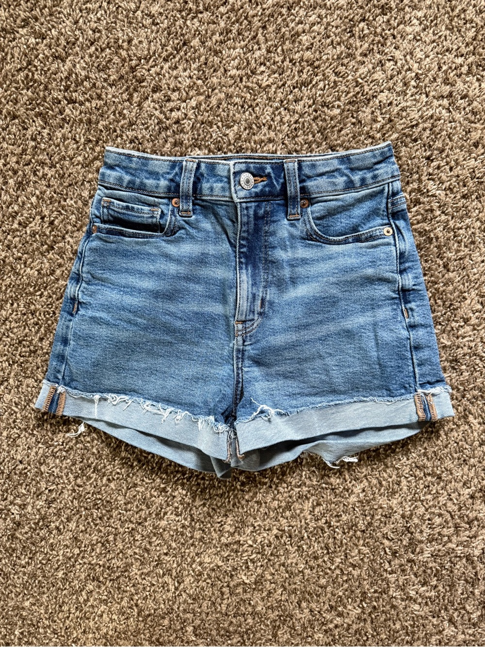 american eagle high waisted jean shorts